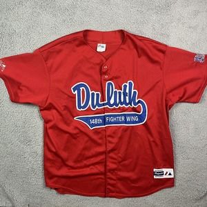 Majestic Red Duluth 148th Fighter Wing Jersey